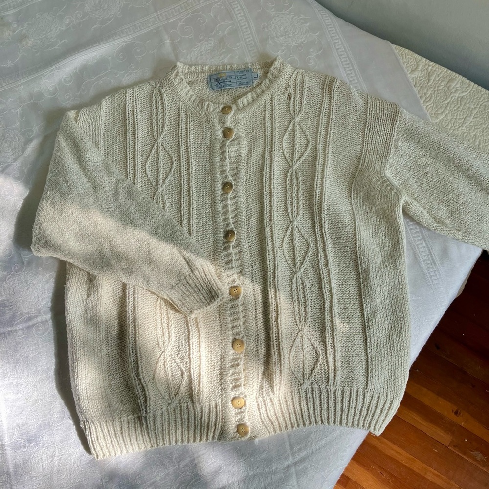 Gaeltarra Irish linen collection linen & cotton cardigan